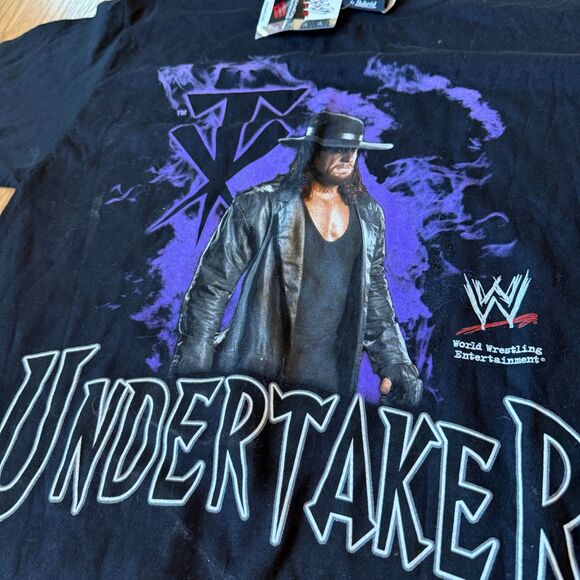 VINTAGE WWE WRESTLING 90S THE UNDERTAKER GRAPHIC PROMO T-SHIRT NWT MEDIUM - Picture 4 of 7